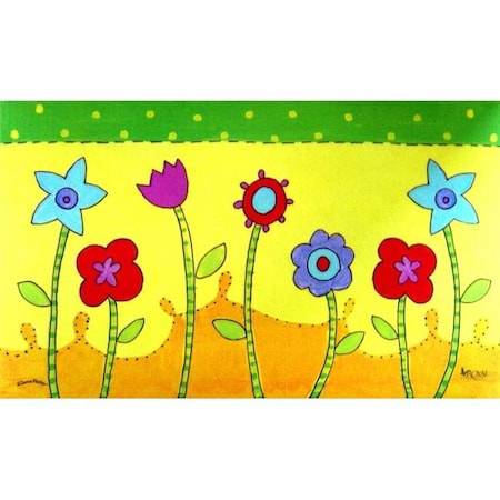 Custom Printed Rugs Custom Printed Rugs DM  16 Flower Patch Door Mat DM  16
